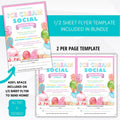 school pto back to school, end of school, classroom party ice cream party invite